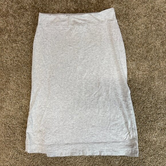 Toad&Co Pencil Skirt Stretch Small Heather Gray Knit Organic Cotton Casual Beach - Picture 1 of 10